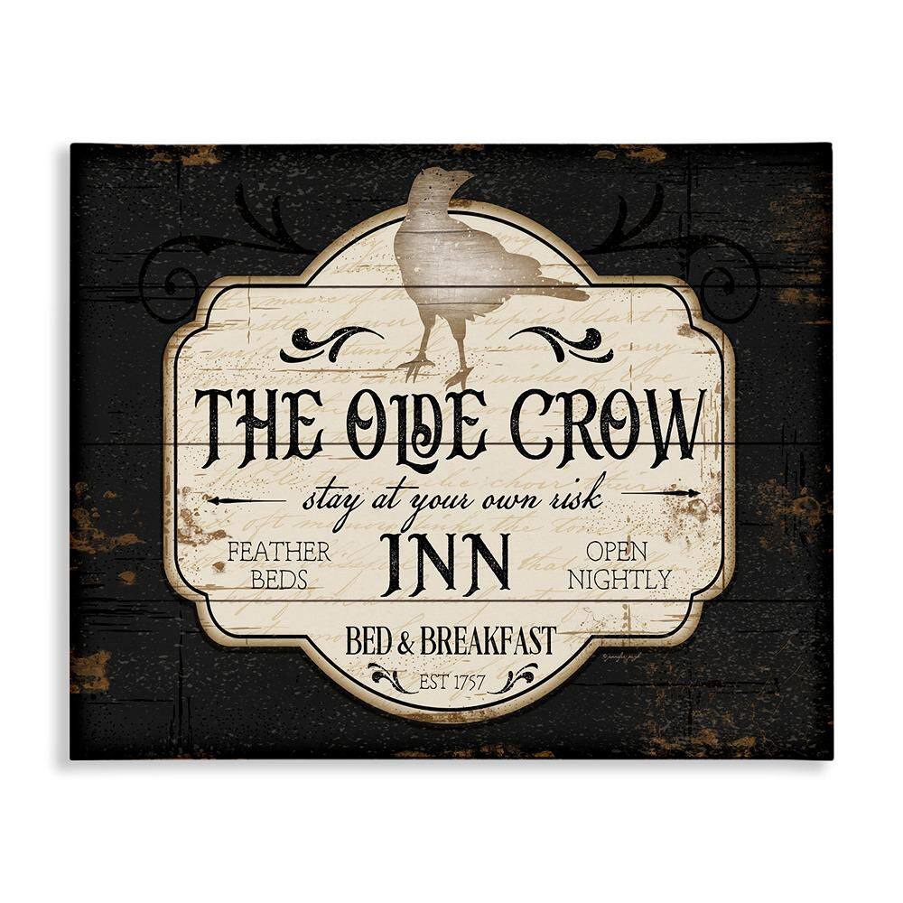 The Olde Crow Inn Halloween Sign Est. 1757 by Jennifer Pugh Unframed Graphic Art Print Typography 30 in. x 40 in. price history on PriceWatchPro
