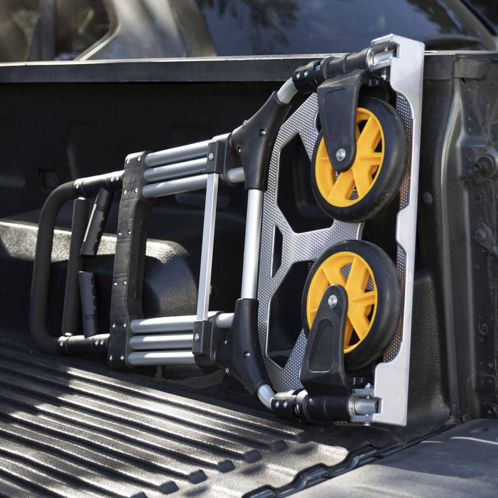 Heavy-Duty Folding Aluminum Hand Truck Dolly with Rubber Wheels