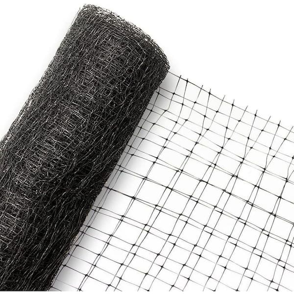 96 in. Black Polypropylene Plastic Bird Netting Heavy Duty Garden Netting Garden Fence
