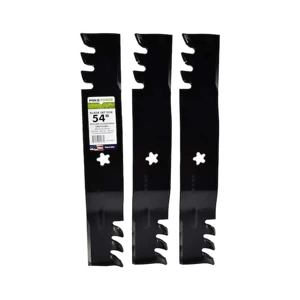 3-Commercial Mulching Blade Set for Many 54 in. Cut Craftsman, Husqvarna, and Poulan Mowers Replaces OEM #'s 594892901