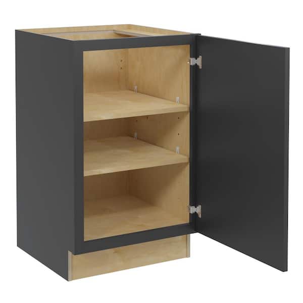 Home Decorators Collection Grayson Deep Onyx Painted Plywood Shaker Assembled Bath Cabinet Soft Close Right 21 in W x 21 in D x 34.5 in H