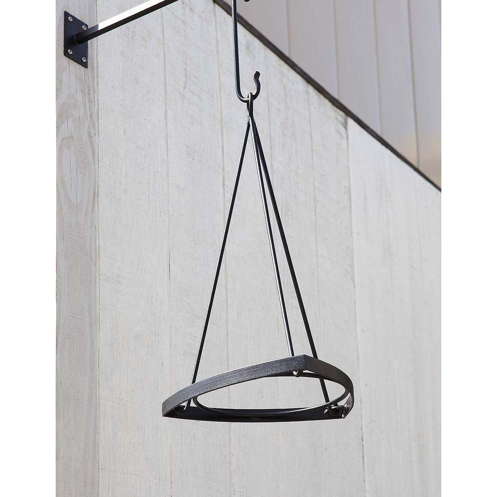 Black Wrought Iron Contemporary Plant Hanger for 8-inch Pots