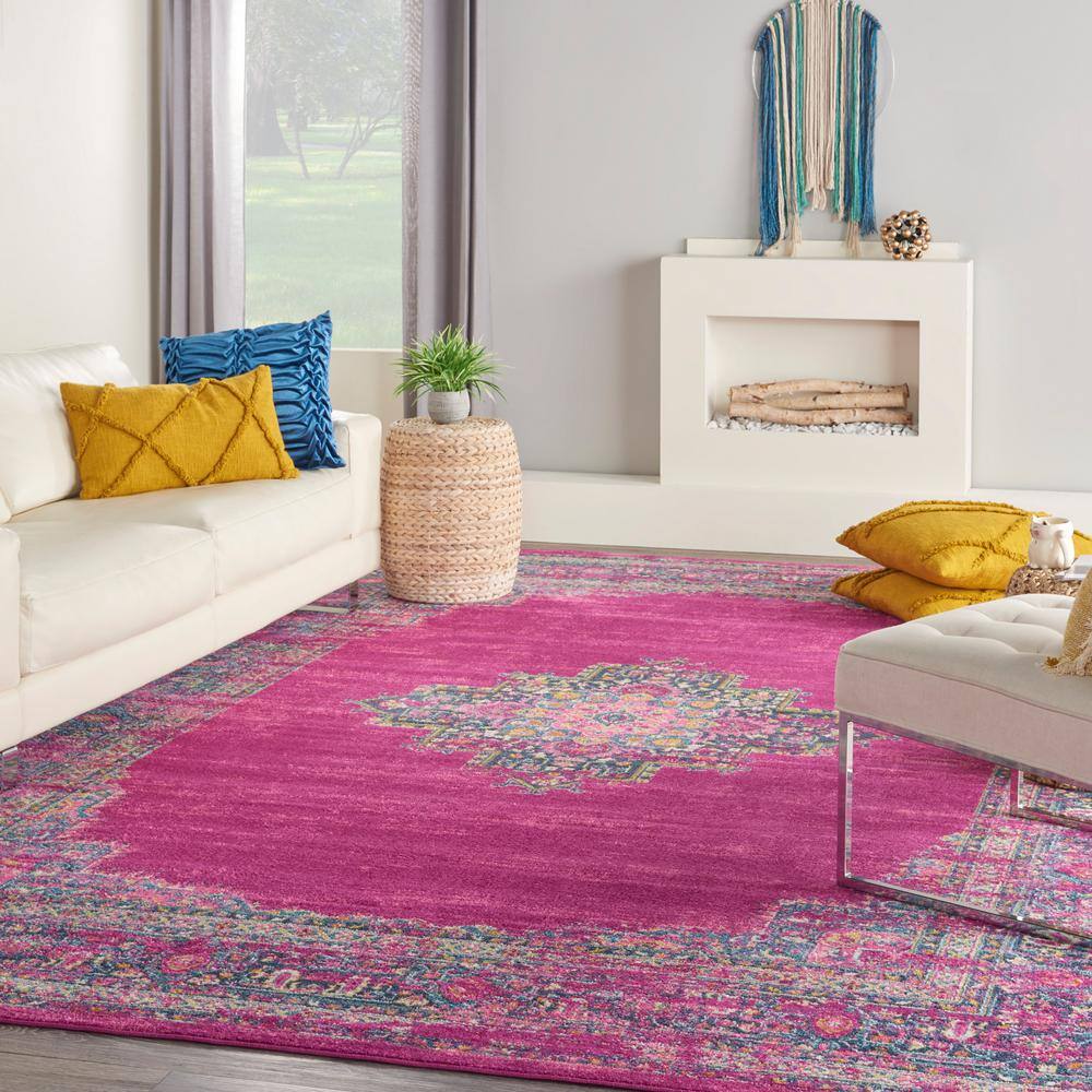 Handmade Blue Synthetic Rectangular 9' x 12' Area Rug