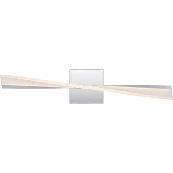 Quoizel Fox 23.5 in. 1-Light Polished Chrome Integrated LED Vanity Light Bar