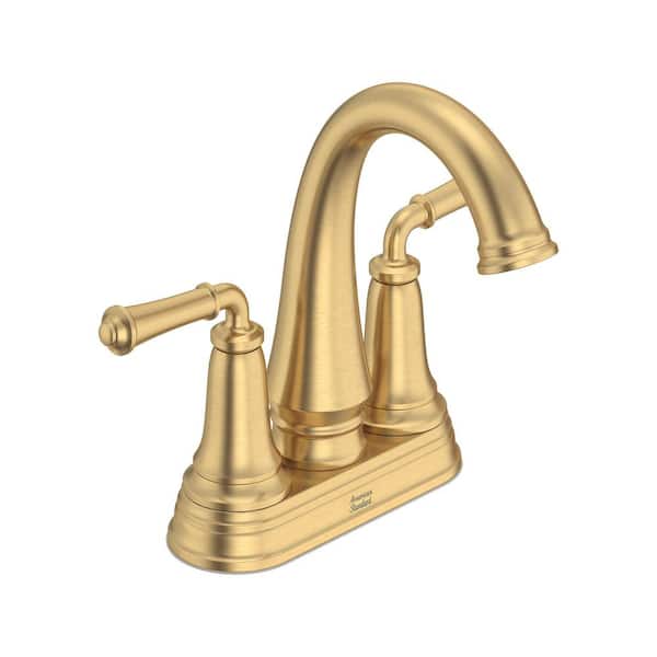 American Standard Delancey 4 in. Centerset 2-Handle Bathroom Faucet with Pop-Up Drain in Brushed Cool Sunrise