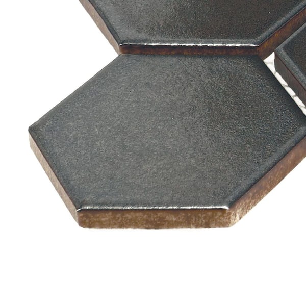 Daltile Urban Radiance Carbon Ion 11 in. x 13 in. Glossy Ceramic