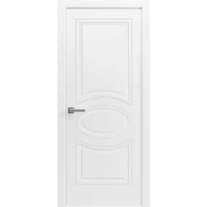 7001 36 in. x 80 in. Right-Hand/Inswing Solid Painted White Single Prehung Interior Door with Hardware