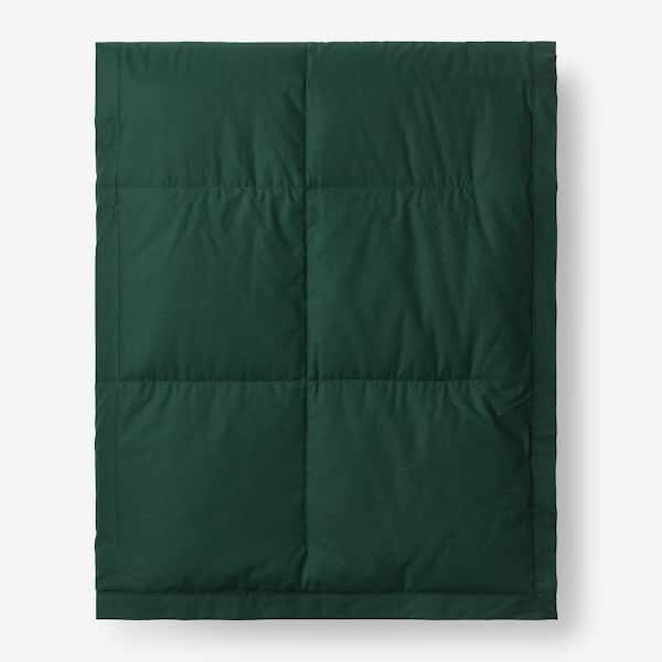 The Company Store LaCrosse Loftaire Down Alternative Hunter Green Cotton King Blanket
