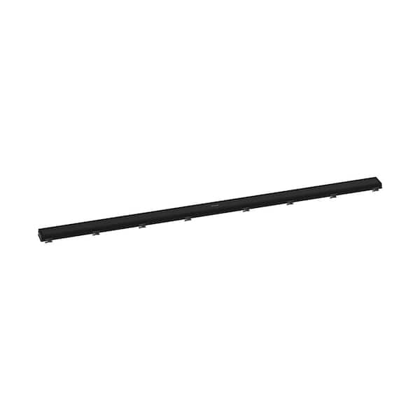 Hansgrohe RainDrain Match Stainless Steel Linear Tileable Shower Drain Trim for 59 1/8 in. Rough in Matte Black