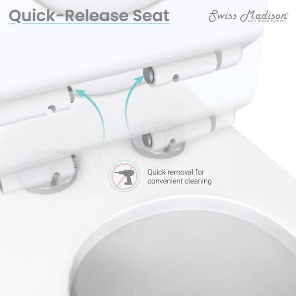 Ensemble wc et bidet suspendus Monaco avec siège de toilette à fermeture  progressive