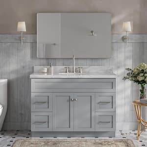 Hamlet 48 in. W x 21.5 in. D x 34.5 in. H Freestanding Bath Vanity Cabinet Only in Grey