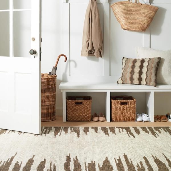 Moss Machine Washable Russet 6 ft. x 9 ft. Indoor Area Rug