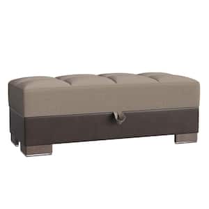Basics X Collection Beige/Brown Ottoman With Storage