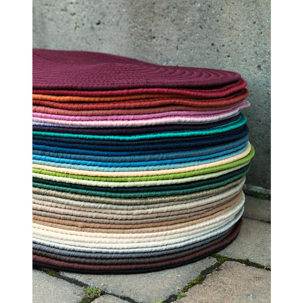 Braided Boca Raton Synthetic Oval Area Rug - Linen 2' x 8'