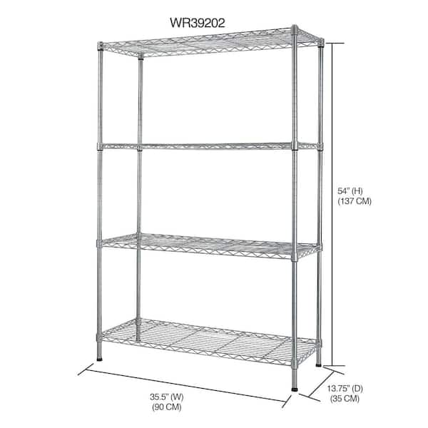 Home Basics Wire Heavy Duty 2-Tier Utility (21-in W x 13.75-in D x