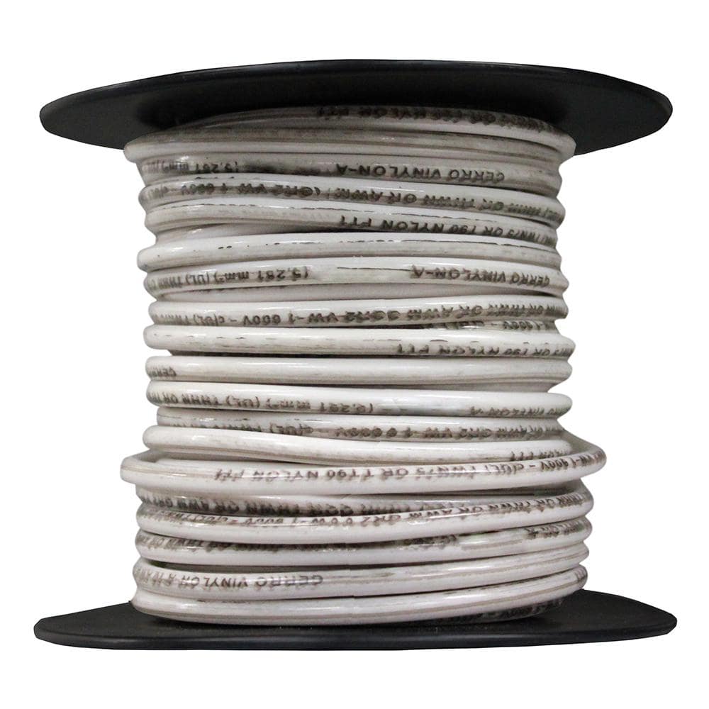 Cerrowire - 50 ft. 14 Gauge White Solid Copper THHN Wire