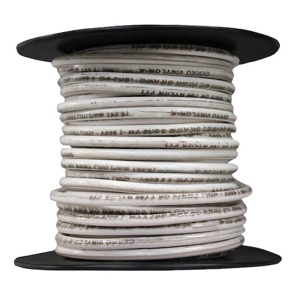 50 ft. 14 Gauge White Solid Copper THHN Wire