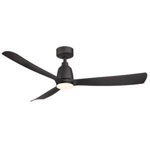 Kute 52 in. Indoor/Outdoor Black Ceiling Fan with Remote Control and DC Motor