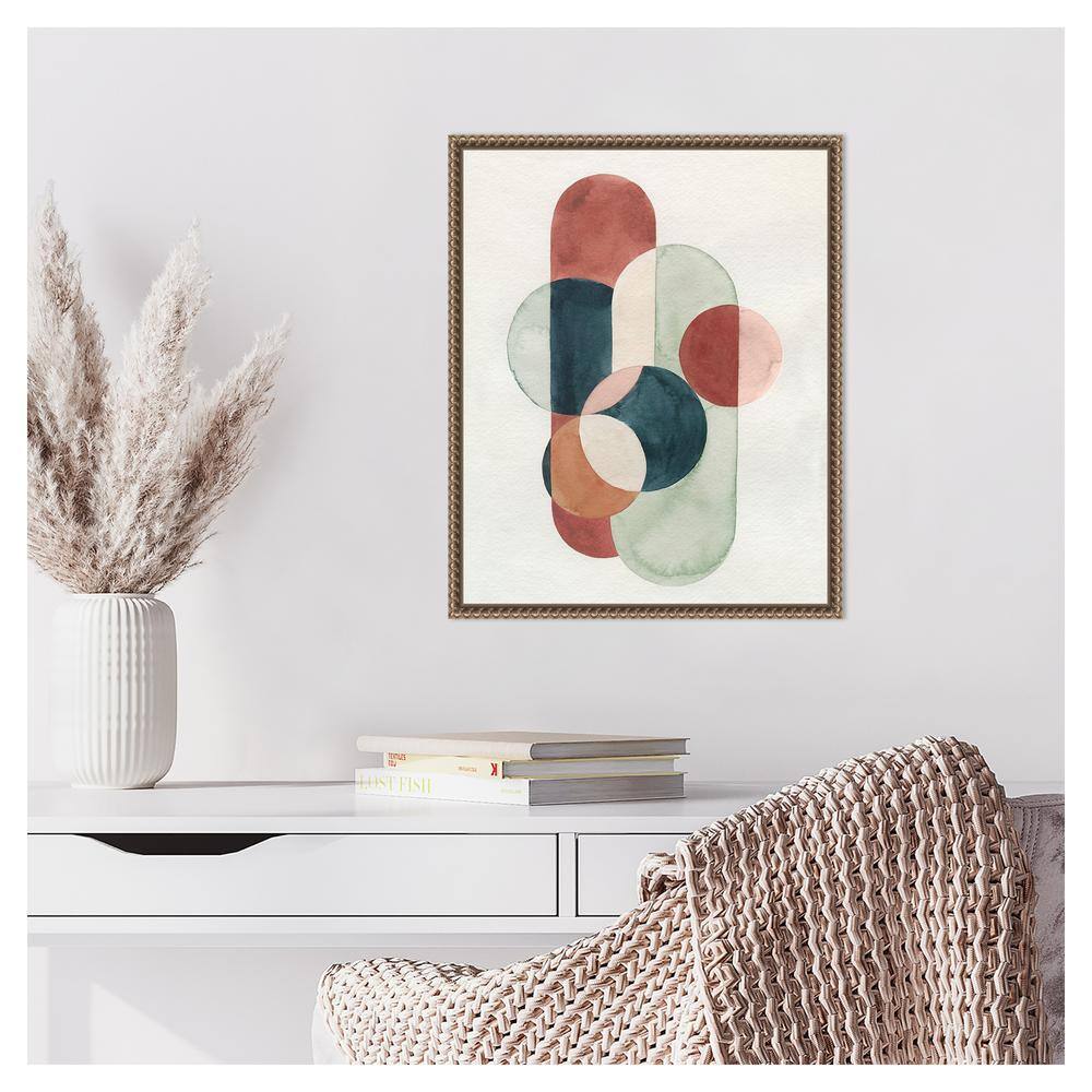 Loops and Bounds I Abstract Canvas Print with Bronze Frame