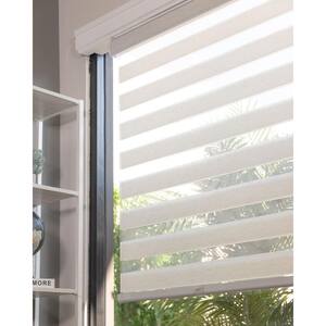 Basic Natural Cordless Cut-to-Width Light Filtering Dual Layer Zebra Roller Shade 38 in. W x 72 in. L