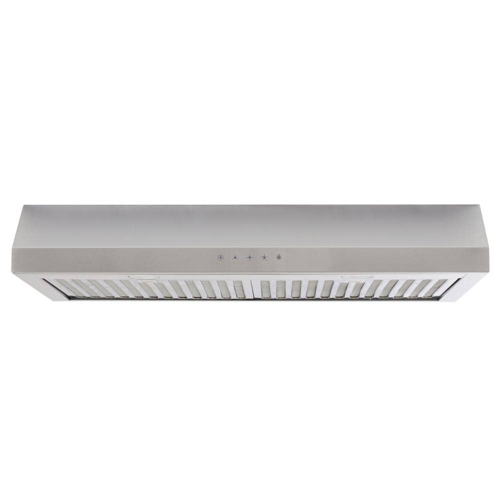Vissani Cenza 30 in. 340 CFM Convertible Under Cabinet Range Hood in  Stainless Steel with Electronic Touch Controls QR255S - The Home Depot