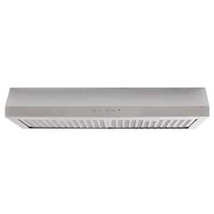Cenza 30 in. 340 CFM Convertible Under Cabinet Range Hood in Stainless Steel with Electronic Touch Controls