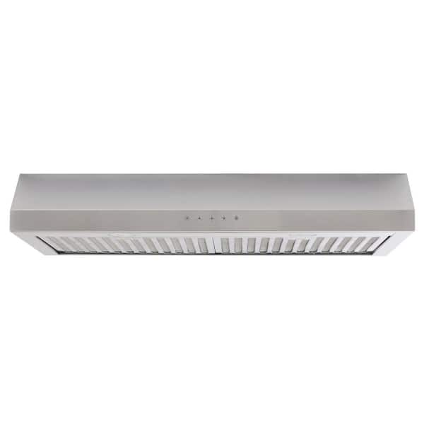Vissani Cenza 30 in. 340 CFM Convertible Under Cabinet Range Hood in Stainless Steel with Electronic Touch Controls