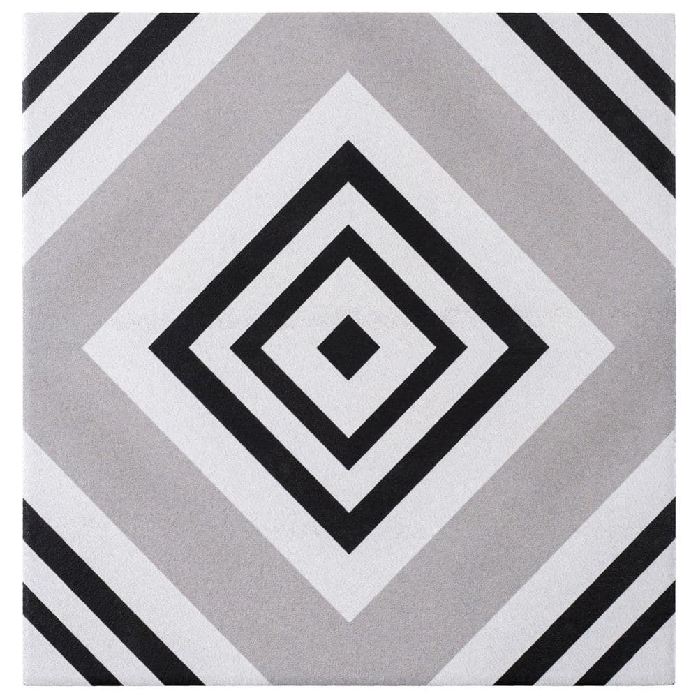 Bliss Lucia Beige 8 in.x 8 inEncaustic Spanish/Moroccan Patterned Matte Por
