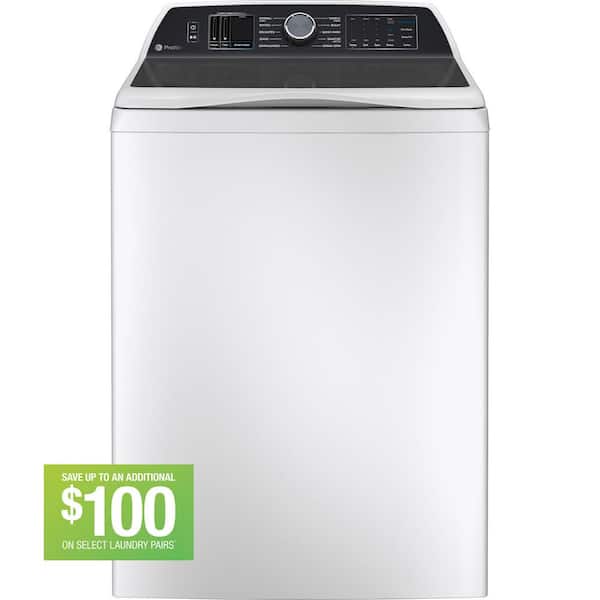 GE Profile 5.4 cu. ft. High-Efficiency Smart Top Load Washer in White with Quiet Wash Dynamic Balancing Technology