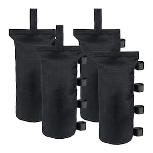 Black Polyester Heavy Duty Canopy Weight Sandbags (120 lbs.) without Sand for Pop up Canopy Tent (4-Pack)