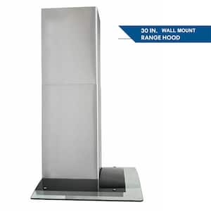 30 in. 700 CFM Wall Mount Range Hood in Black Touch Control Panel