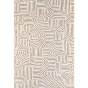 Chelsea Beige 5 ft. x 8 ft. (5 ft. x 7 ft. 6 in.) Geometric Contemporary Area Rug
