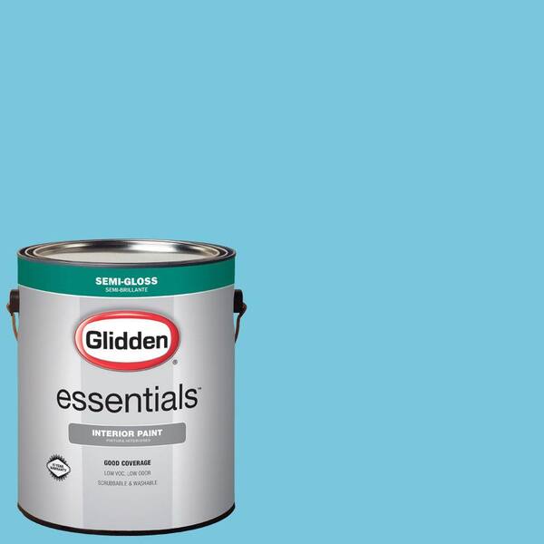 Glidden Essentials 1 gal. #HDGB41U By The Sea Semi-Gloss Interior Paint