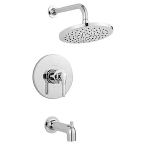 Studio S Water Saving 1-Handle Tub and Shower Faucet Trim Kit for Flash Valves in Polished Chrome (Valve Not Included)