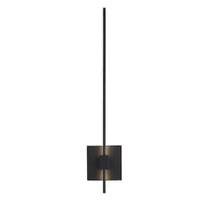 Parker Modern 1-Light Black Integrated LED Wall Sconce with White Lens