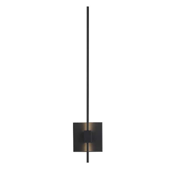 George Kovacs Parker Modern 1-Light Black Integrated LED Wall Sconce with White Lens