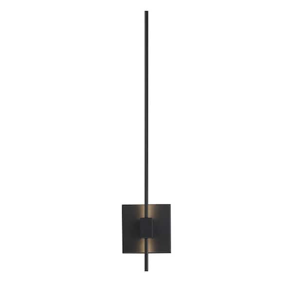 Parker Modern 1-Light Black Integrated LED Wall Sconce with White Lens