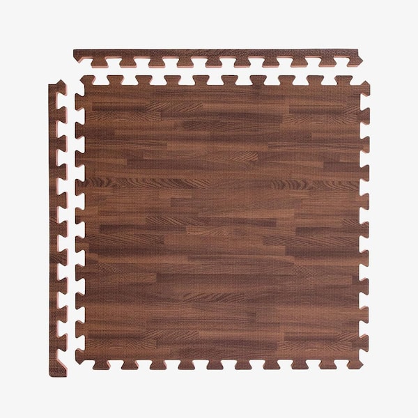Dark Oak 2 ft. x 2 ft. x 5/8 in. T Soft Wood Print Foam Flooring Tiles (12 Tiles/48 sq. ft.)
