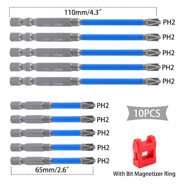 Yichuhaoxi Magnetic PH2 Slotted Phillips Cross Head Screwdriver