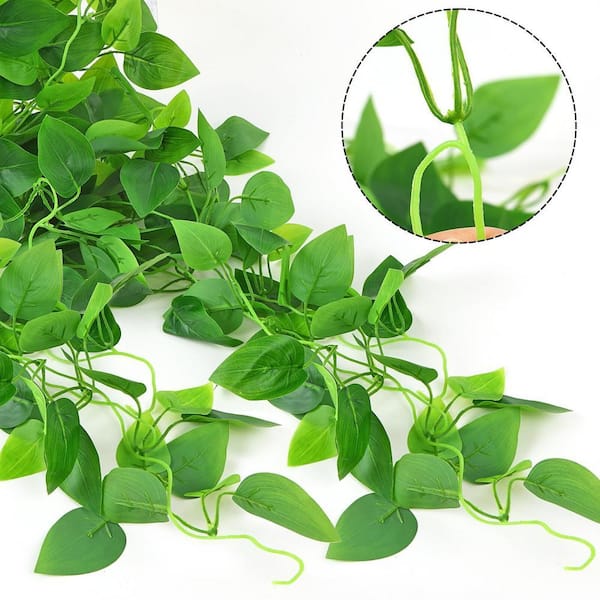 2 .9 ft Green Artificial Hanging Plant, Fake Plant Hanging Ivy