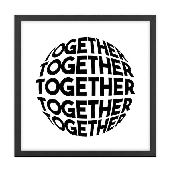 Unbranded Dimensional Word Art Framed Typography Art Print 18 in. x 18 in.