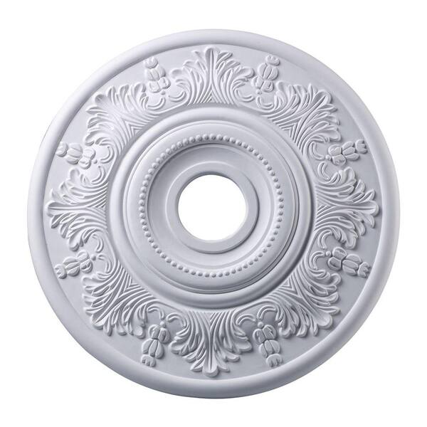 Titan Lighting Laureldale 21 in. White Ceiling Medallion