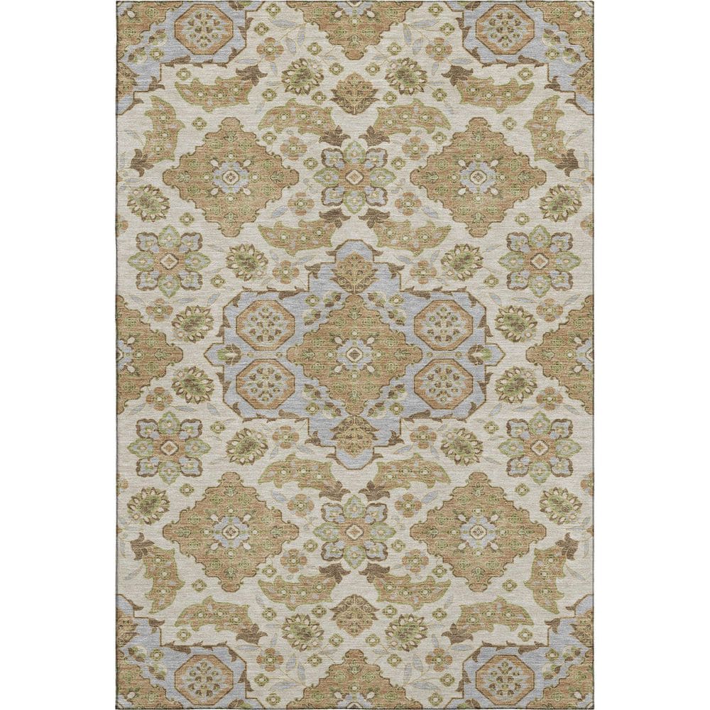 Mayfield Premium Machine Washable Abstract AMF1853 Beige 5 ft. x 7 ft. 6 in. Area Rug price history on PriceWatchPro