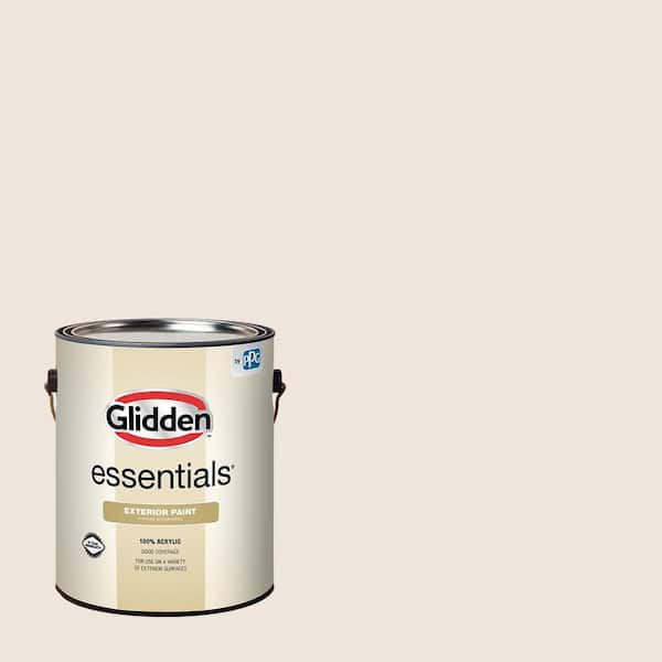 Glidden Essentials 1 gal. PPG1087-1 Madonna Lily Satin Exterior Paint