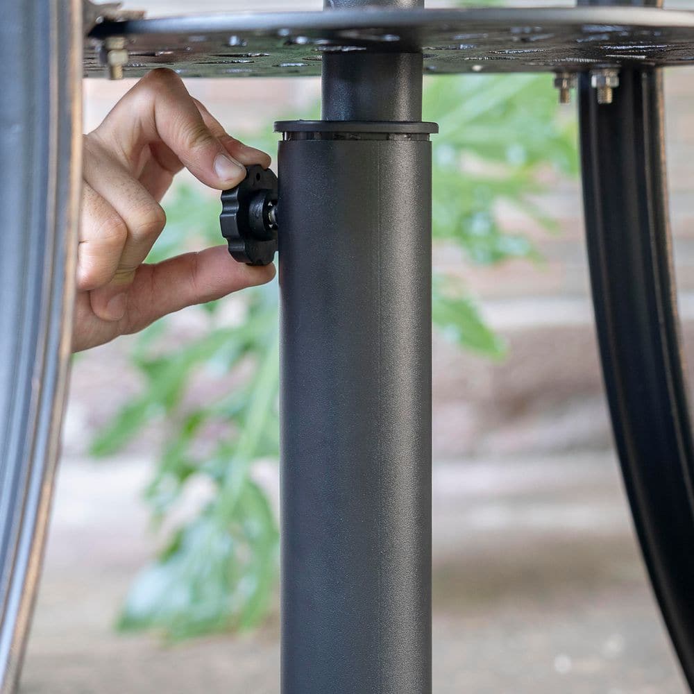 Black Heavy-Duty Round Concrete Patio Umbrella Base