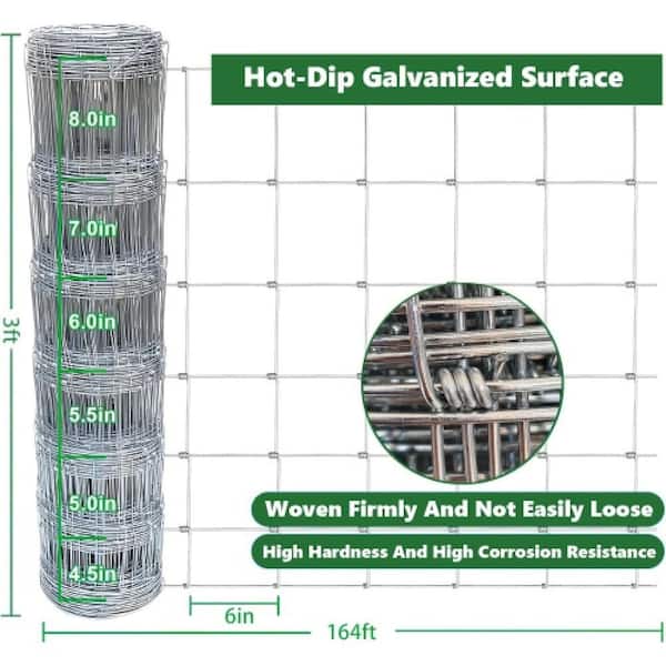 36 in. x 164 ft. 14-Gauge Heavy Zinc Coating Wire Mesh for Livestock and Animal Protection Trellis Gates