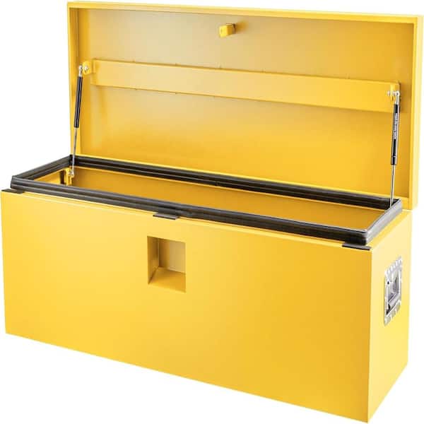 24 in. Yellow Trailer Tongue Box & Truck Tool Box, Heavy Duty Storage Chest