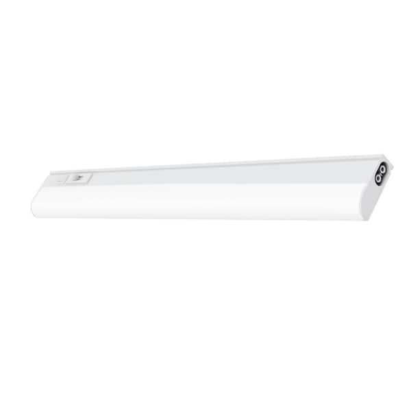 18 in. Plug-In White Integrated LED Linkable 2-Brightness Level Under Cabinet Light Task/Kitchen 5 Selectable White CCT