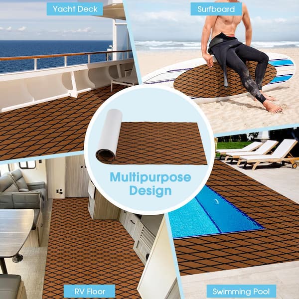 Marine Boat Flooring Mat Yacht Decking Sheet Carpet Waterproof DIY