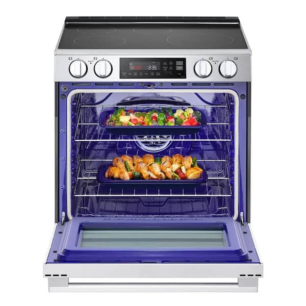 30 in. 6.3 cu. ft. Smart 4-Element Induction Slide-In Range Stainless Steel with ProBake Convection, Air Fry